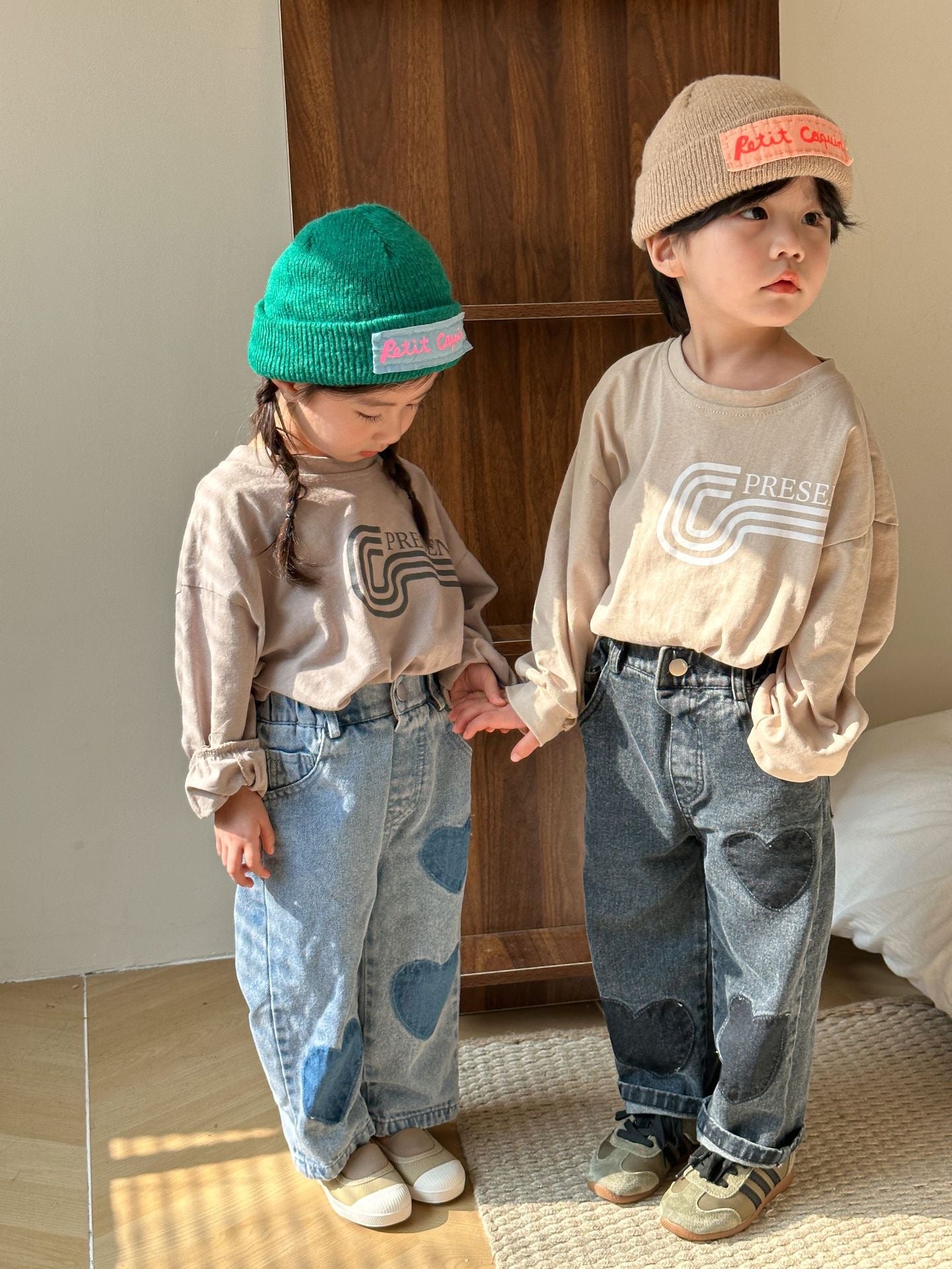 (予約商品)ハートデニムパンツ【K209】