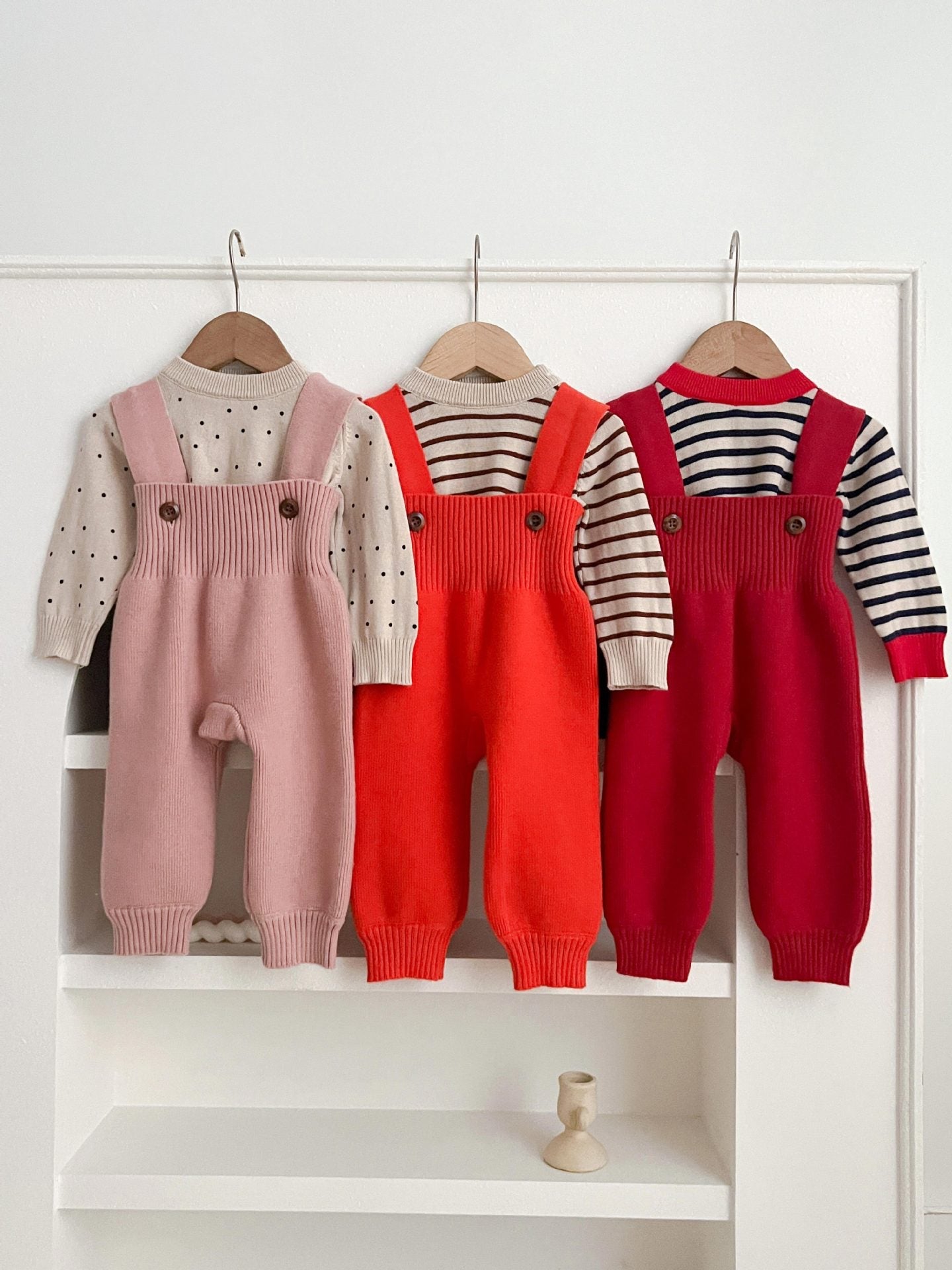 (予約商品)カラーニットサロペット/トップス【N3401】