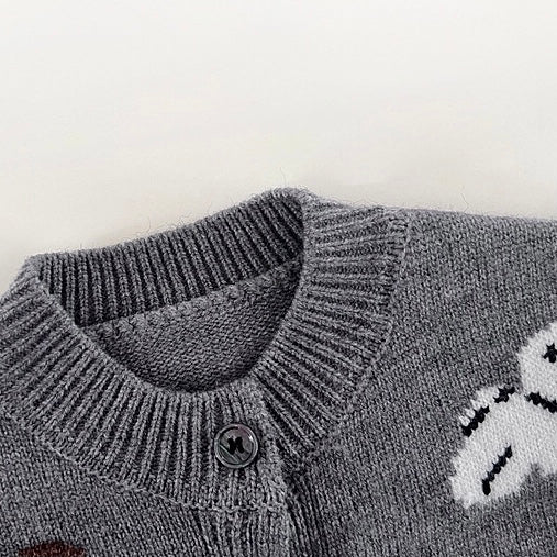 (予約商品)わんわんニットカーディガン【N3428】