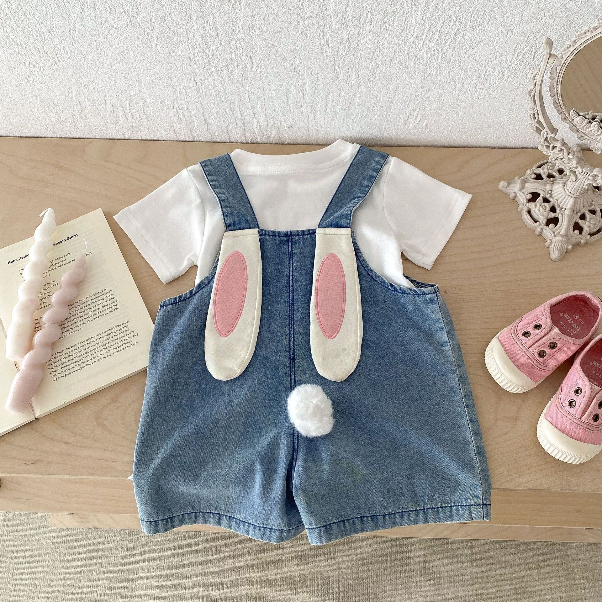 うさ耳デニムサロペット【N3480】