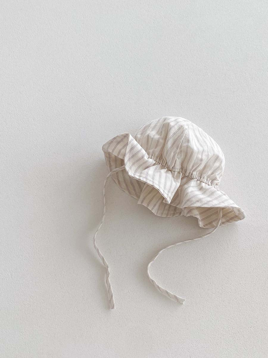 (予約商品)ストライプサロペット(帽子付き)【N3507】