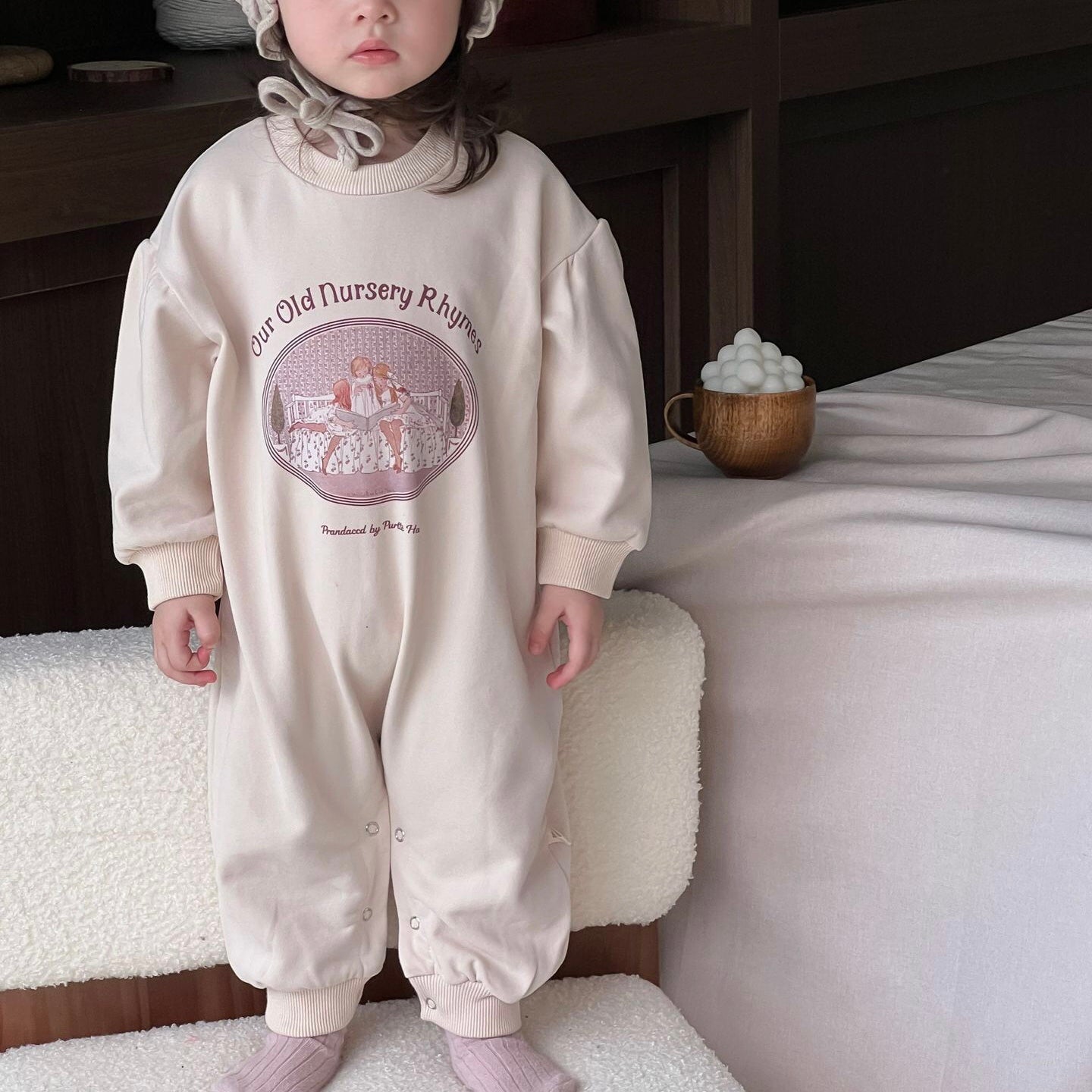 (予約商品)ガーリースウェットロンパース【N3422】