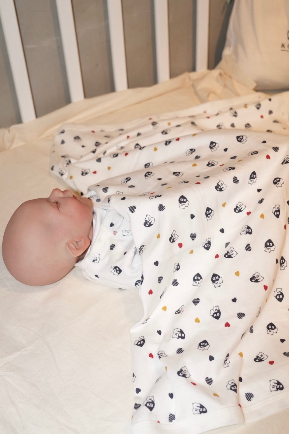 コハナベア総柄おくるみブランケット【110108】