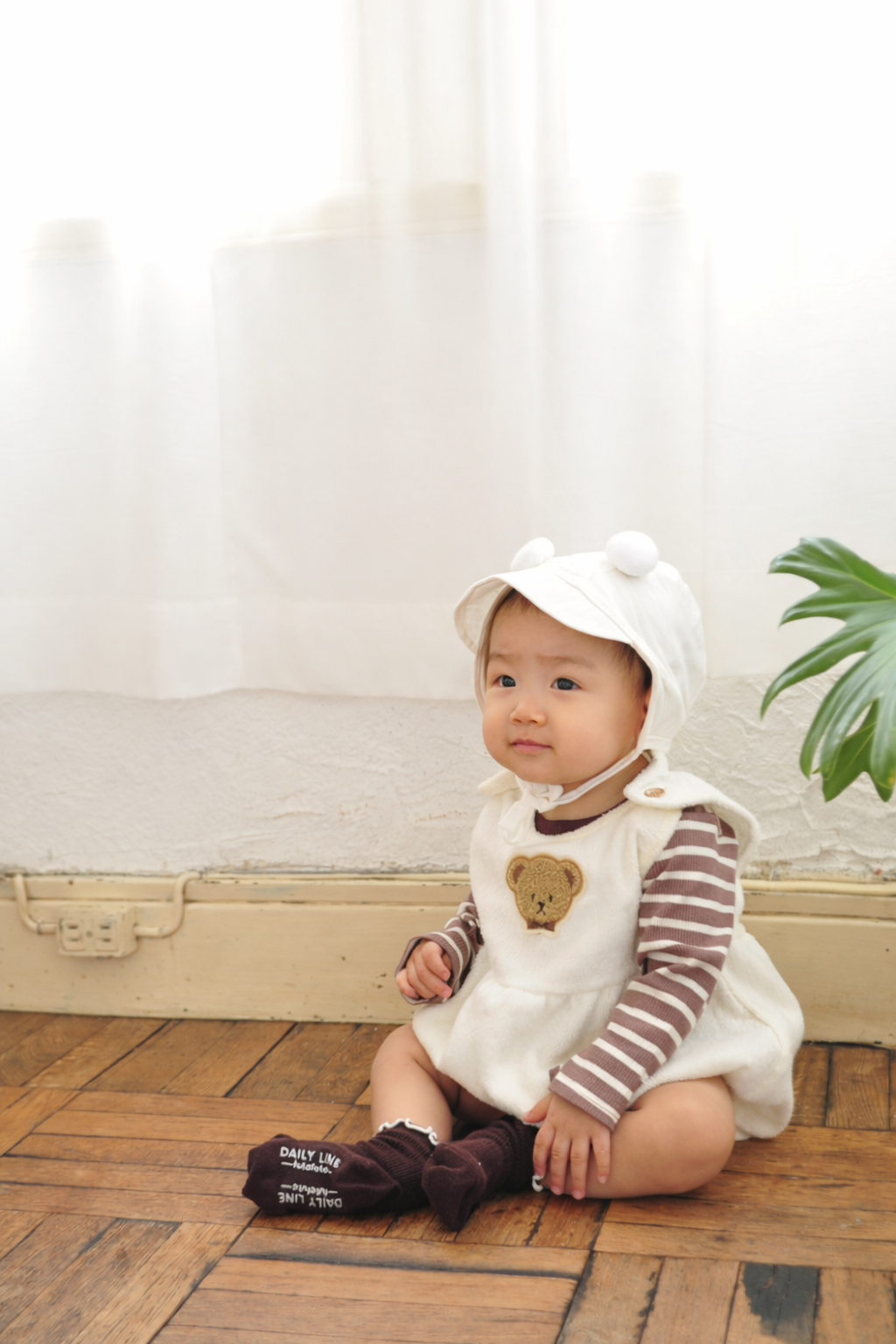 Bear Pile Salopette【150007】(ivory)