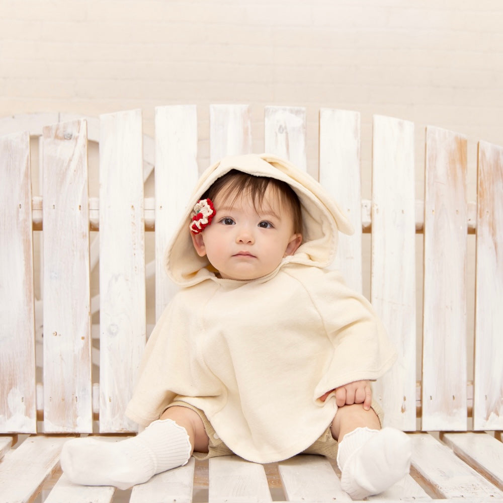 オーガニックパイルうさ耳ポンチョ【110076】