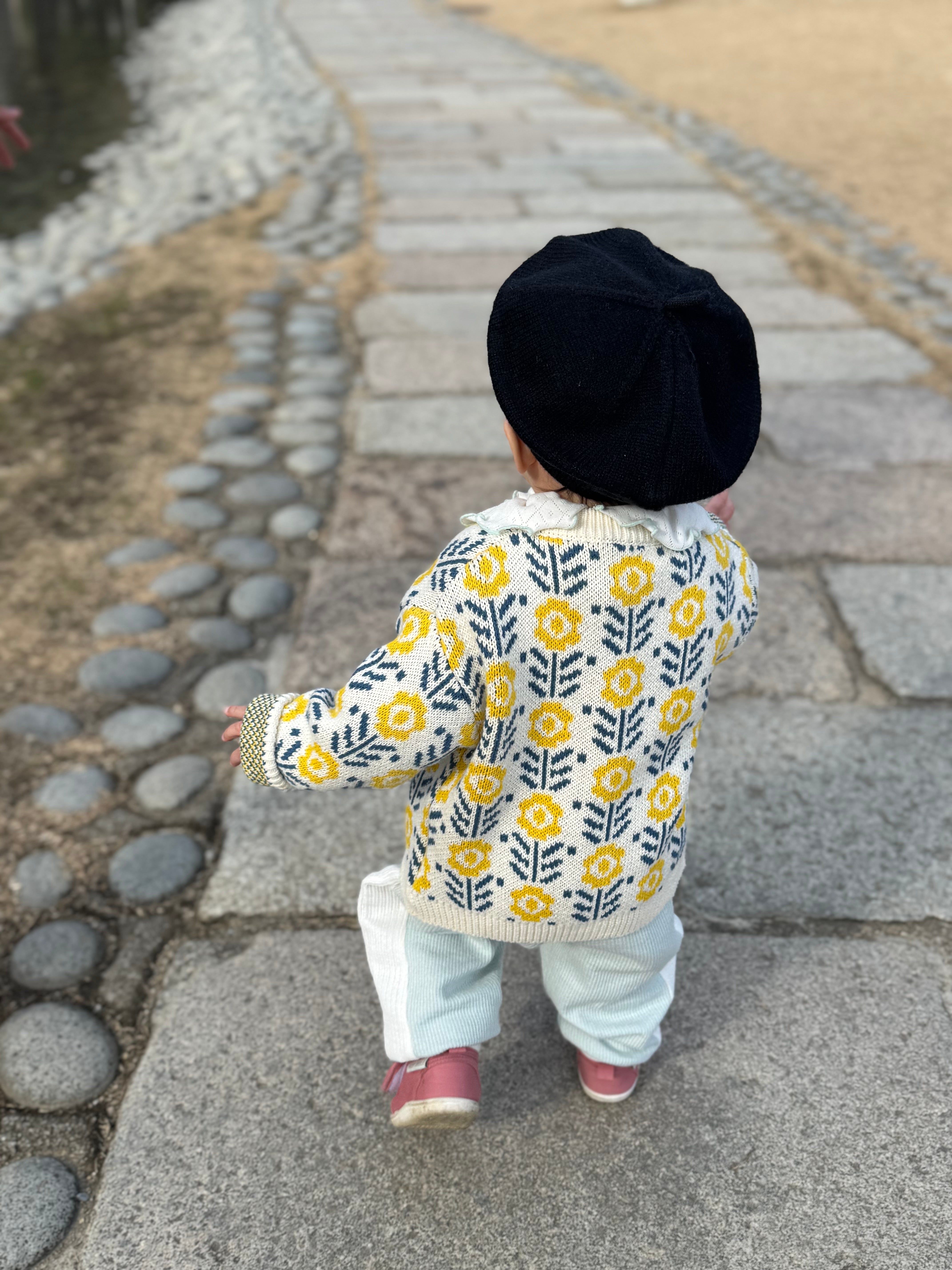 (予約商品)たんぽぽニットカーディガン/サロペット【N2370】