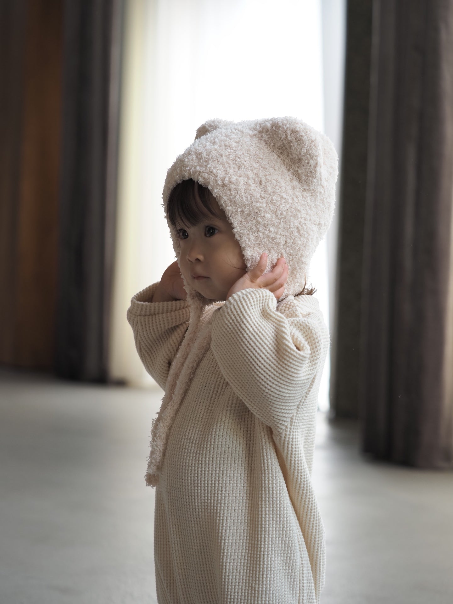 【KOHANA MADE01】waffle rompers -made in Japan-