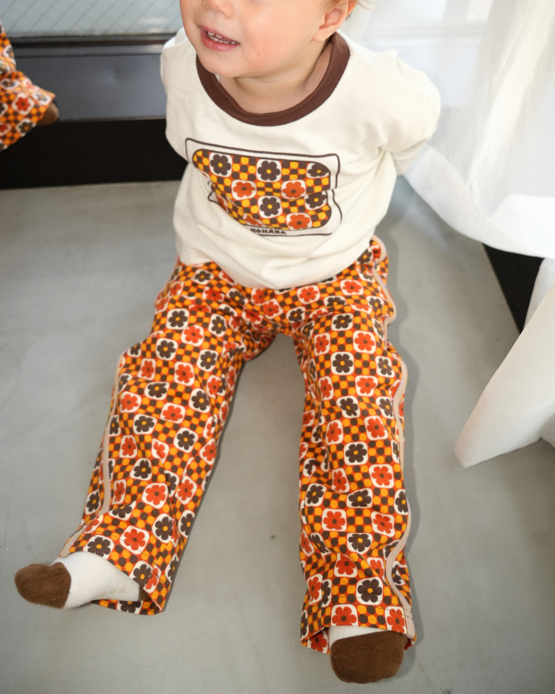 Retro Dot Flower Baggy Pants【110301】