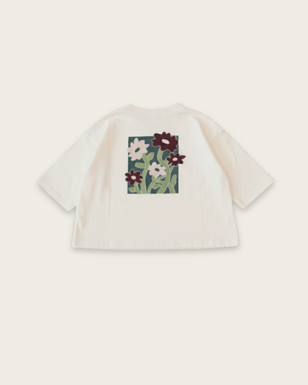 Floral Design 3/4 Sleeve T-Shirt (kodomo) 【110138】