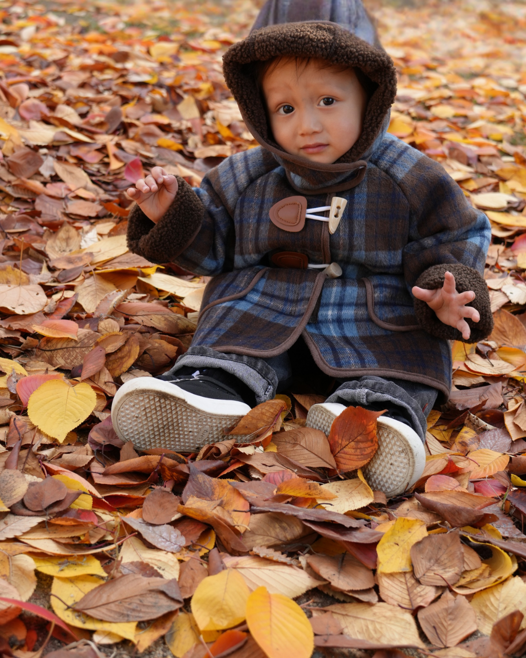 (pre-order)ブルーチェックダッフルコート【K282】