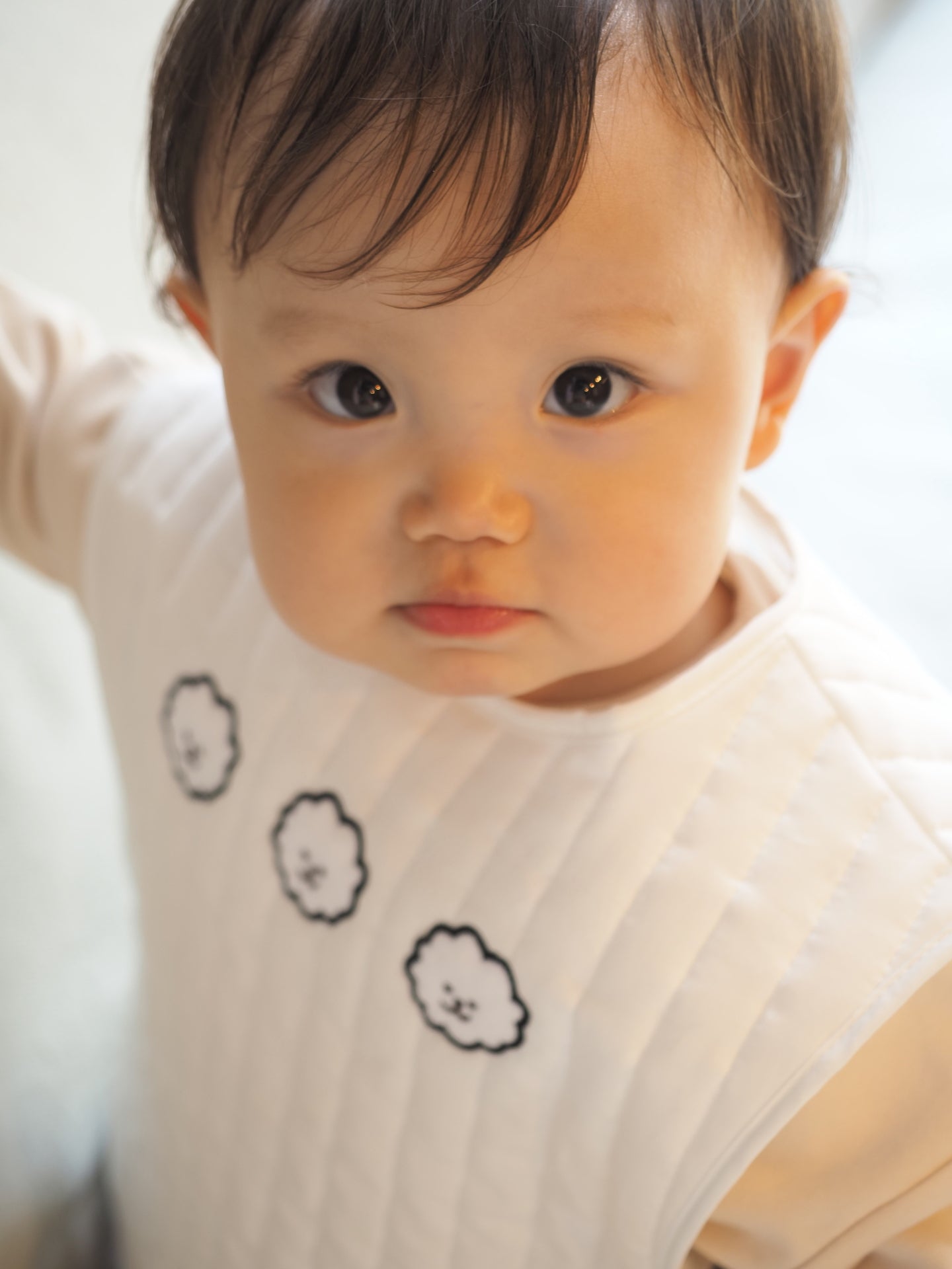 【KOHANA MADE06】organic cotton vest/bichon frise -made in Japan-
