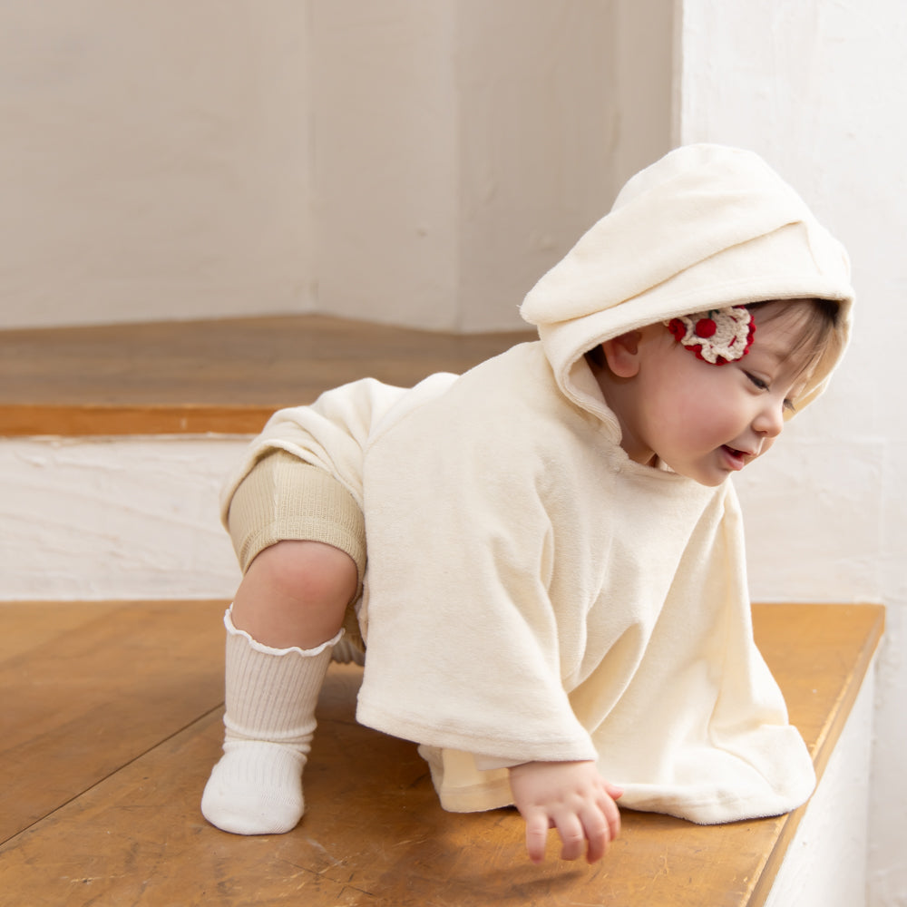 オーガニックパイルうさ耳ポンチョ【110076】