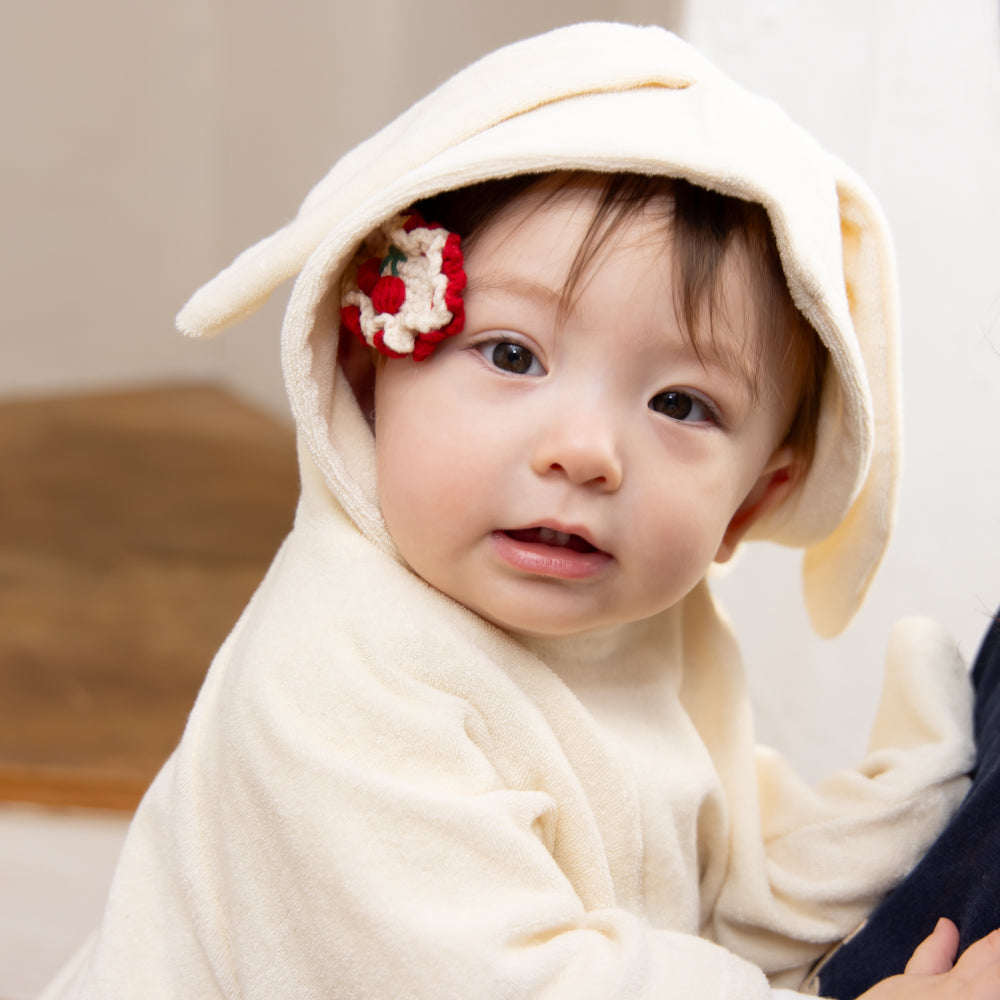 オーガニックパイルうさ耳ポンチョ【110076】