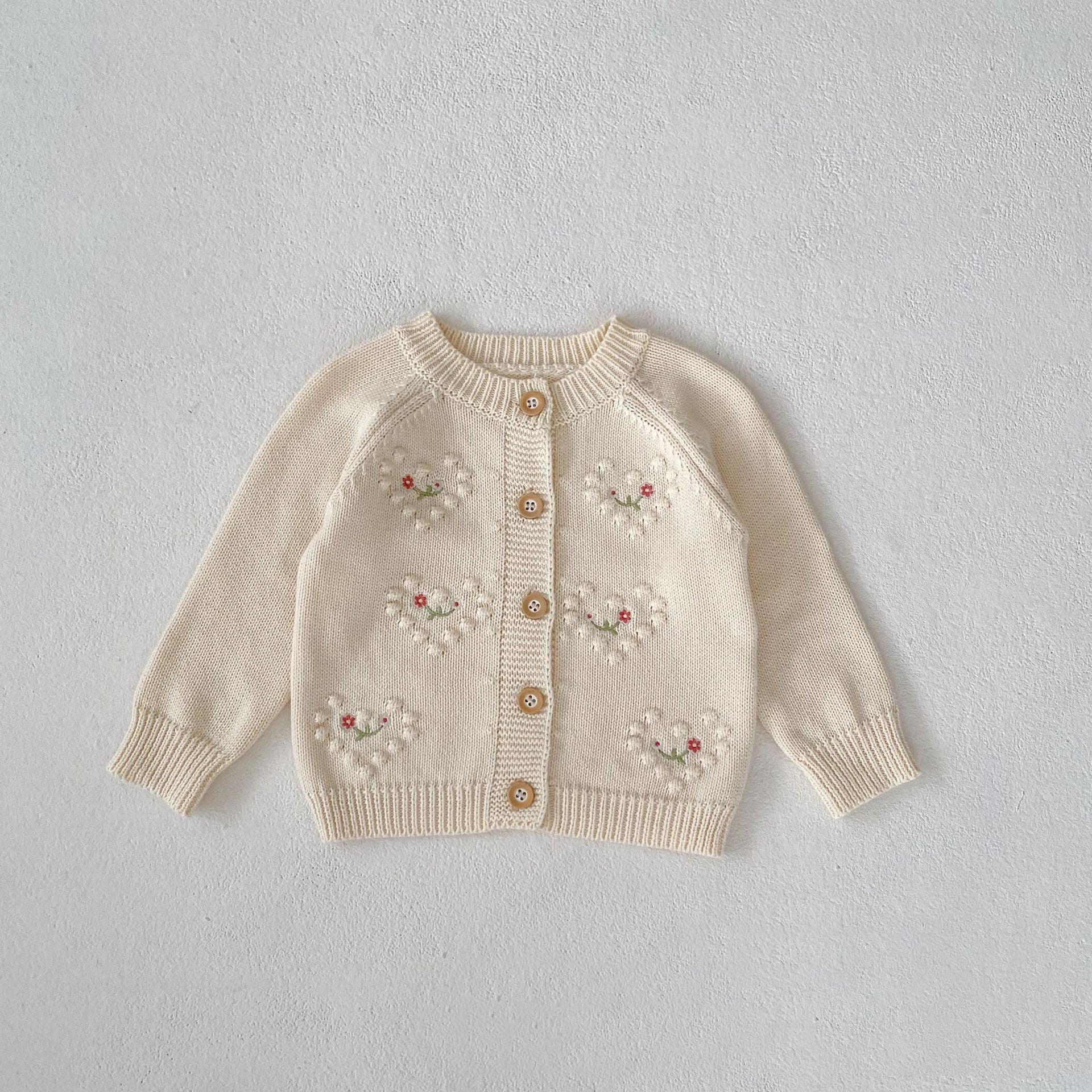 (予約商品)ポンポンハートニットカーディガン/サロペット【N3458】