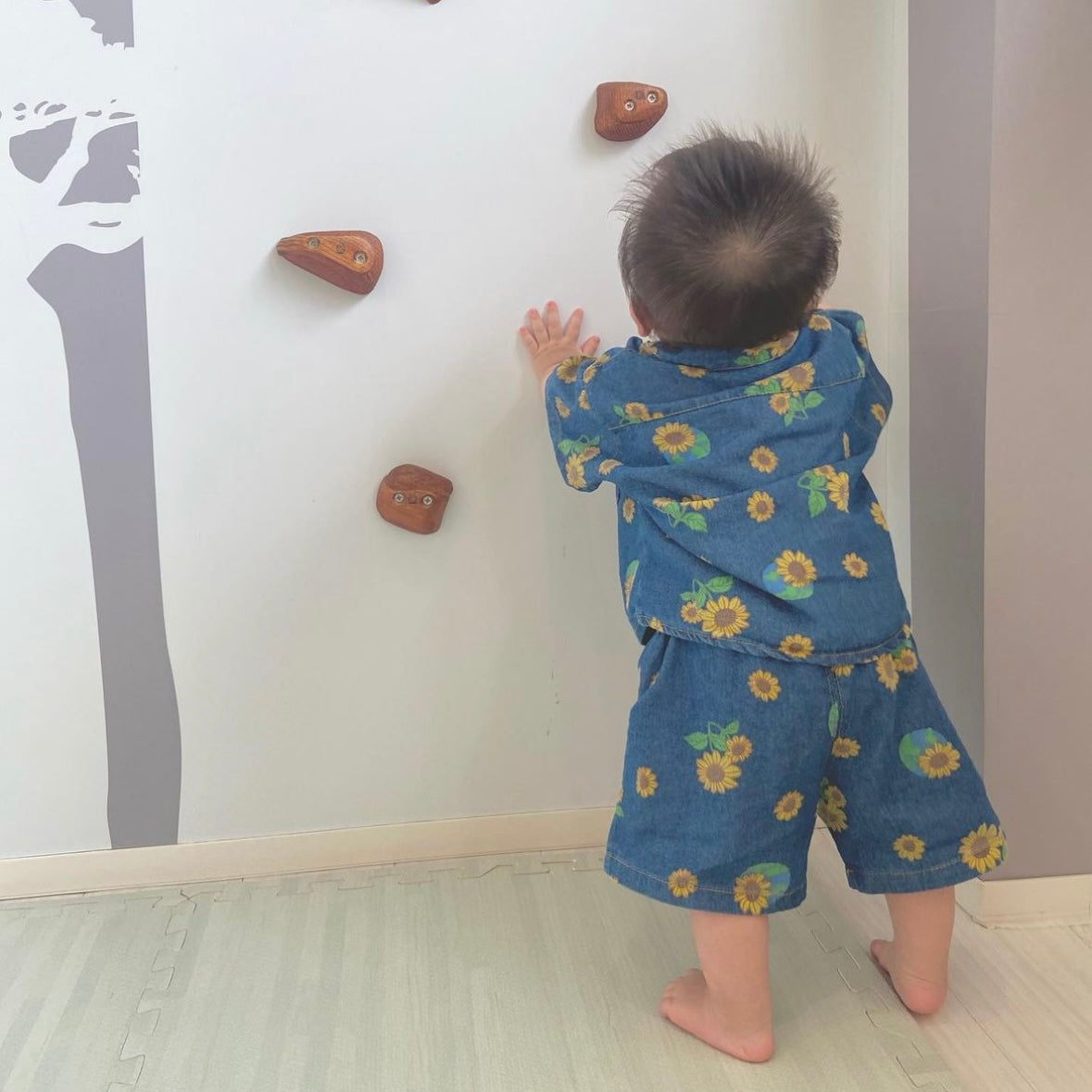 ひまわりデニムセットアップ【K168】