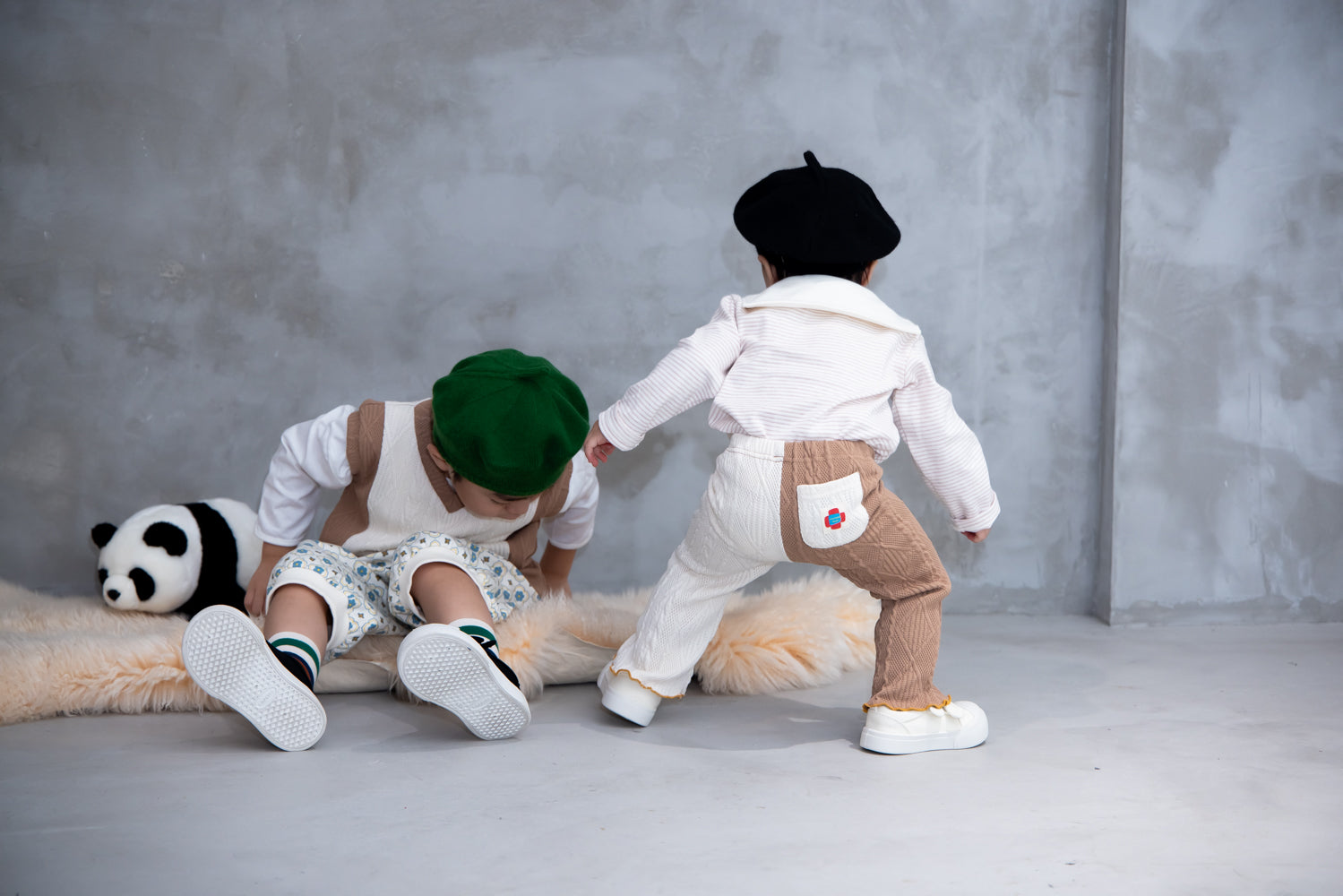 ストレッチスムースセーラーカラーシャツ【110090】(Brown)