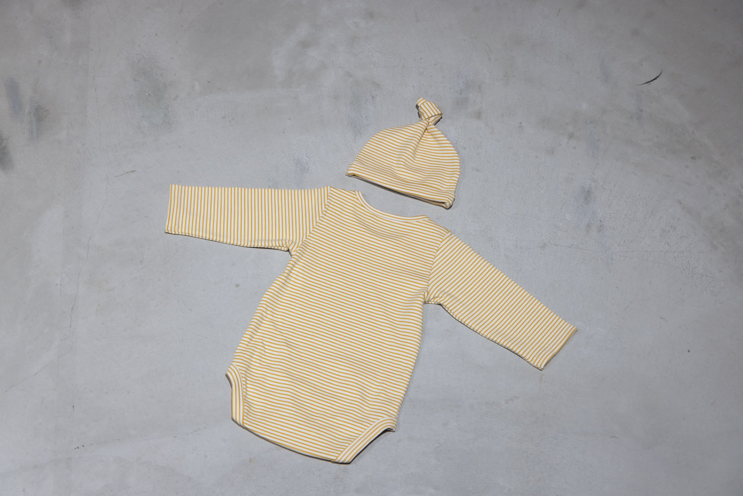 わんわんロンパース+ビーニーSET【110088】(Mustard)