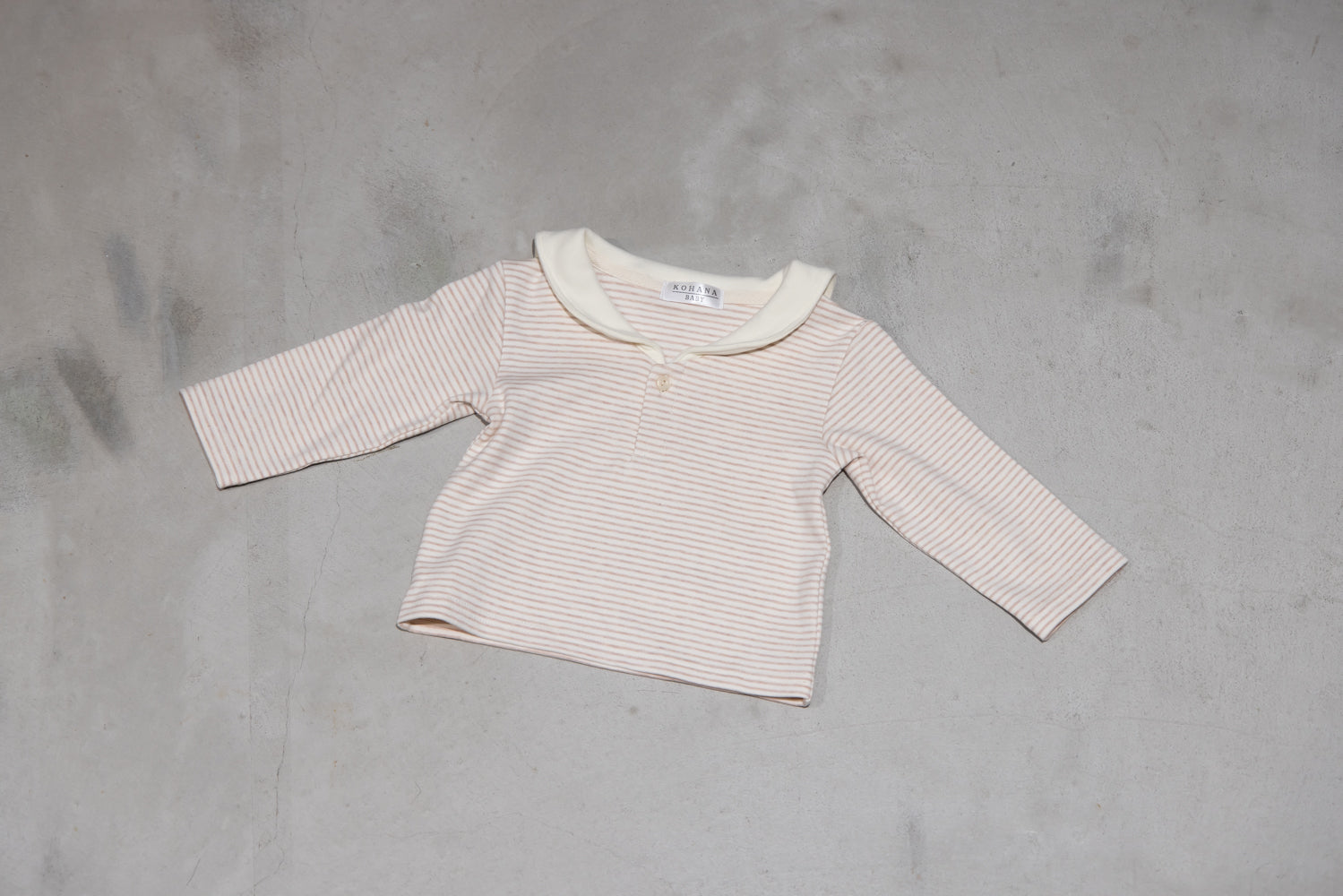 ストレッチスムースセーラーカラーシャツ【110090】(Brown)