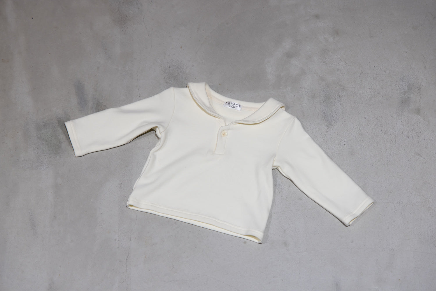 ストレッチスムースセーラーカラーシャツ【110090】(White)