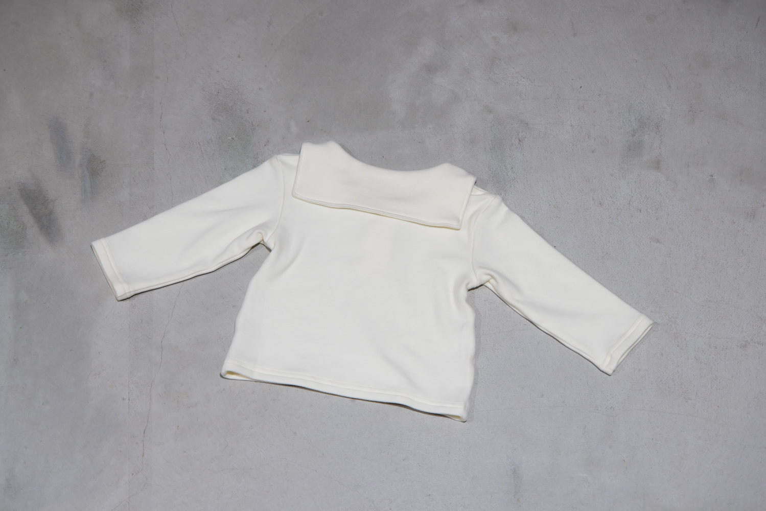 ストレッチスムースセーラーカラーシャツ【110090】(White)