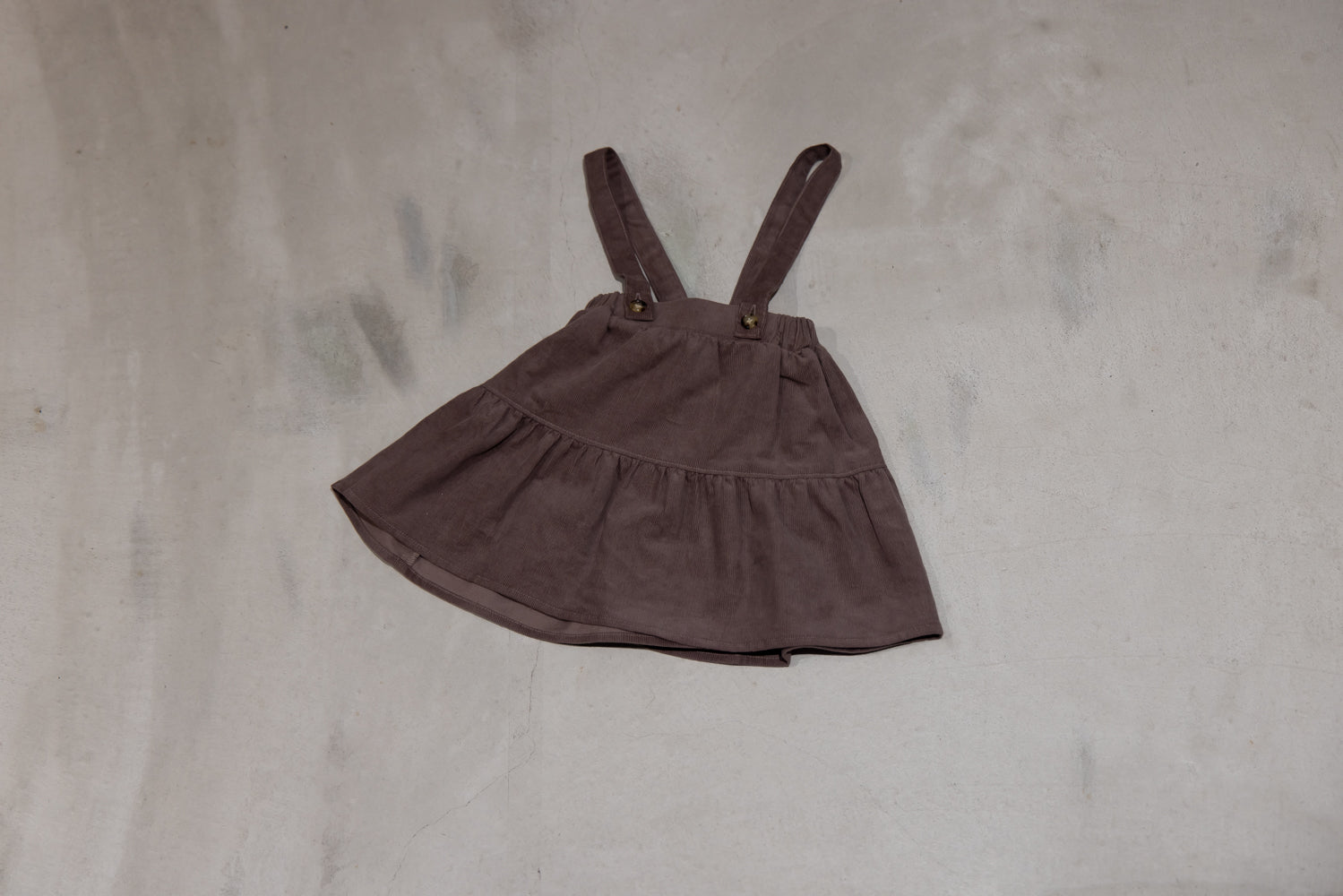 サスペンダー付きシャツコールスカート【110094】(Gray)