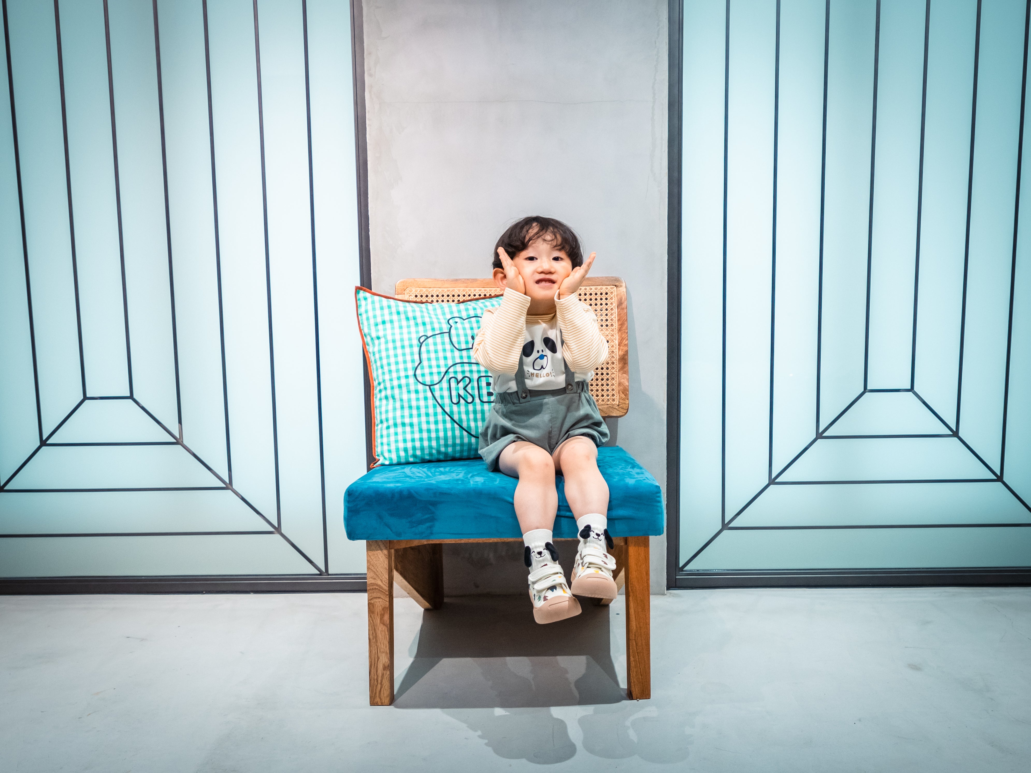 ストレッチスムースわんわんラグランTシャツ【110092】