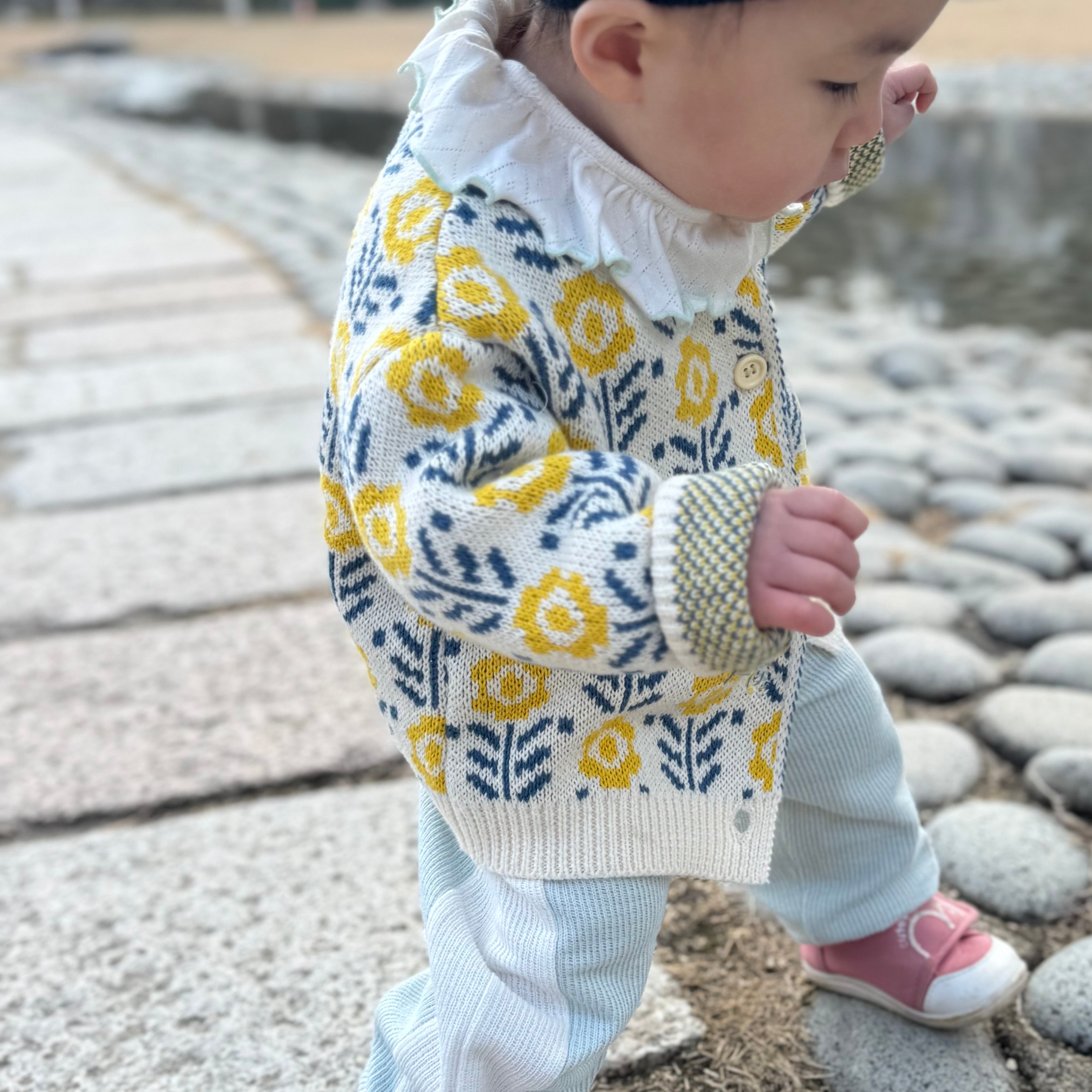 (予約商品)たんぽぽニットカーディガン/サロペット【N2370】