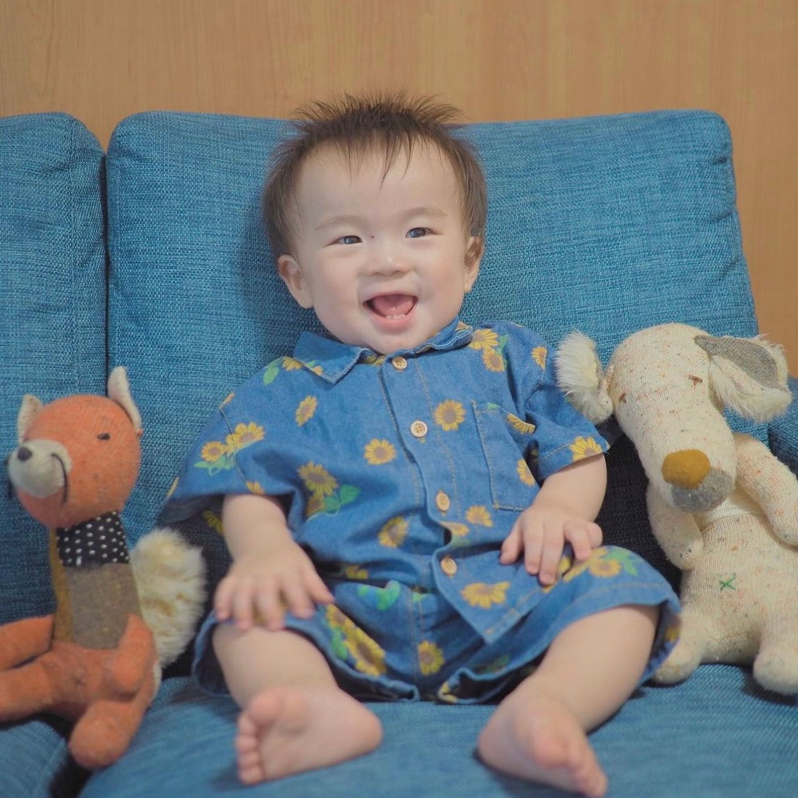 ひまわりデニムセットアップ【K168】