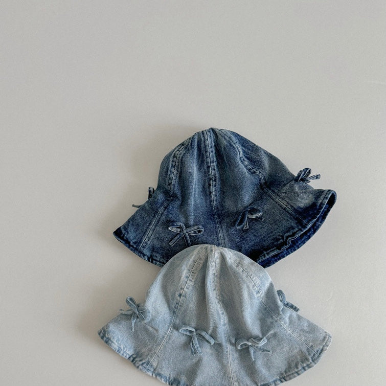 (予約商品)リボンデニムハット【A266】