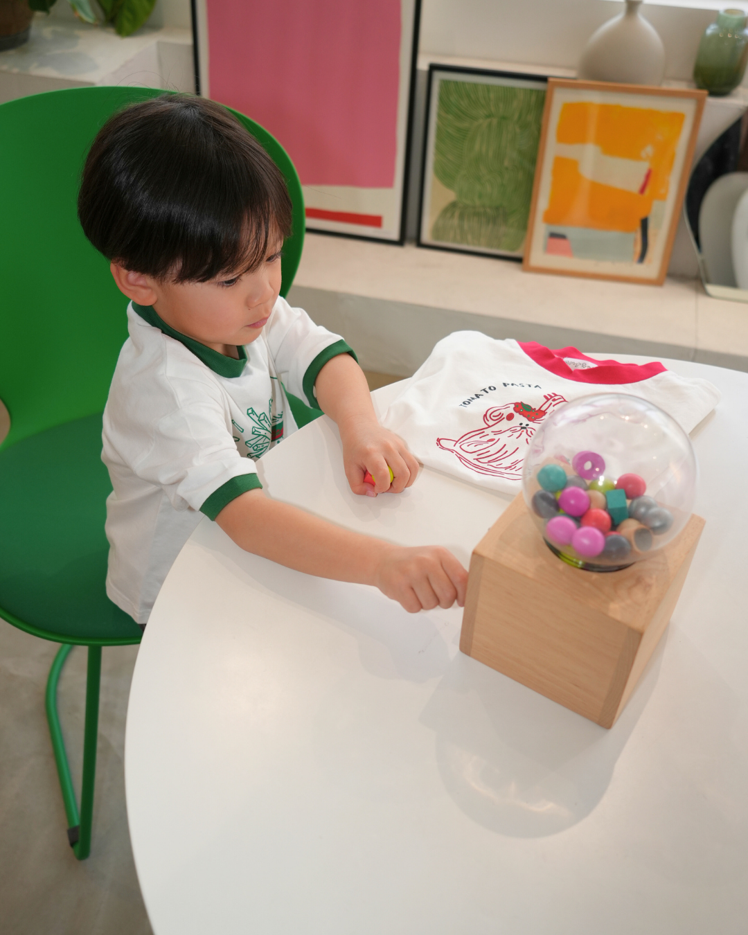 Hamburger Dog Ringer T-Shirt【110135】 (green)