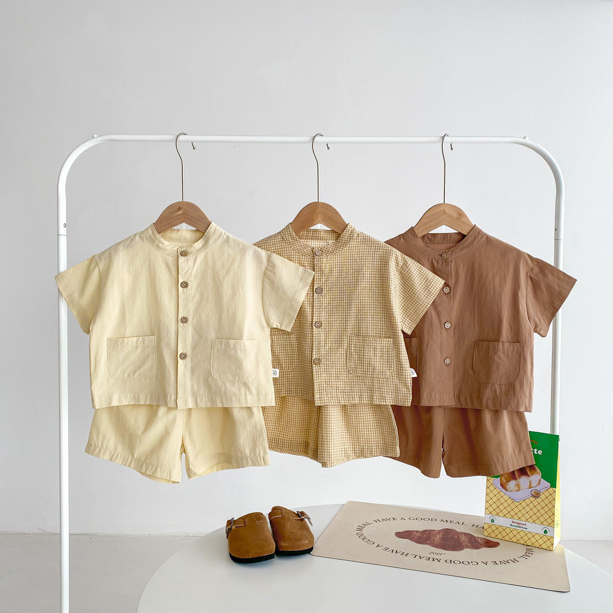 (予約商品)クルーネックシャツセットアップ【N3496】
