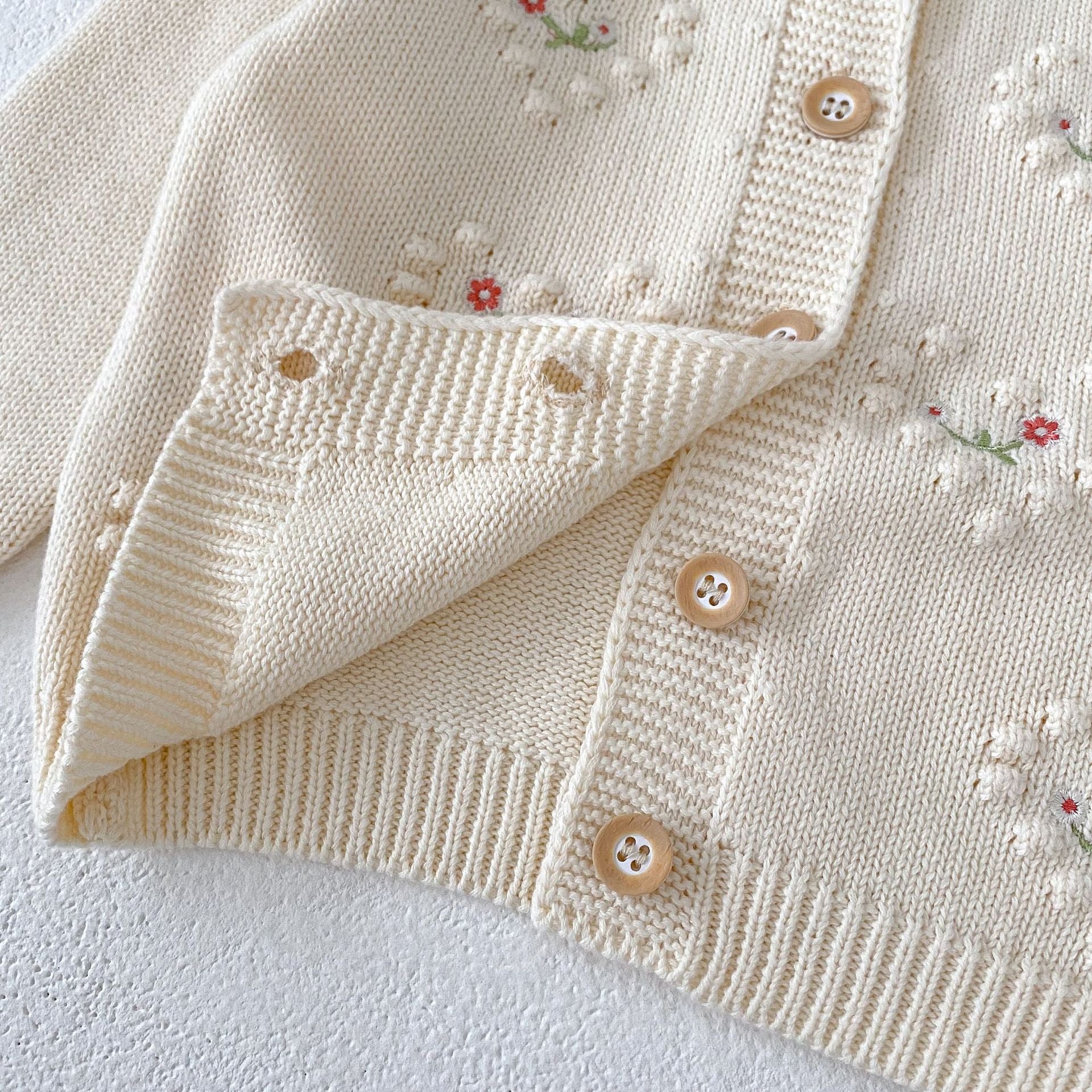(予約商品)ポンポンハートニットカーディガン/サロペット【N3458】