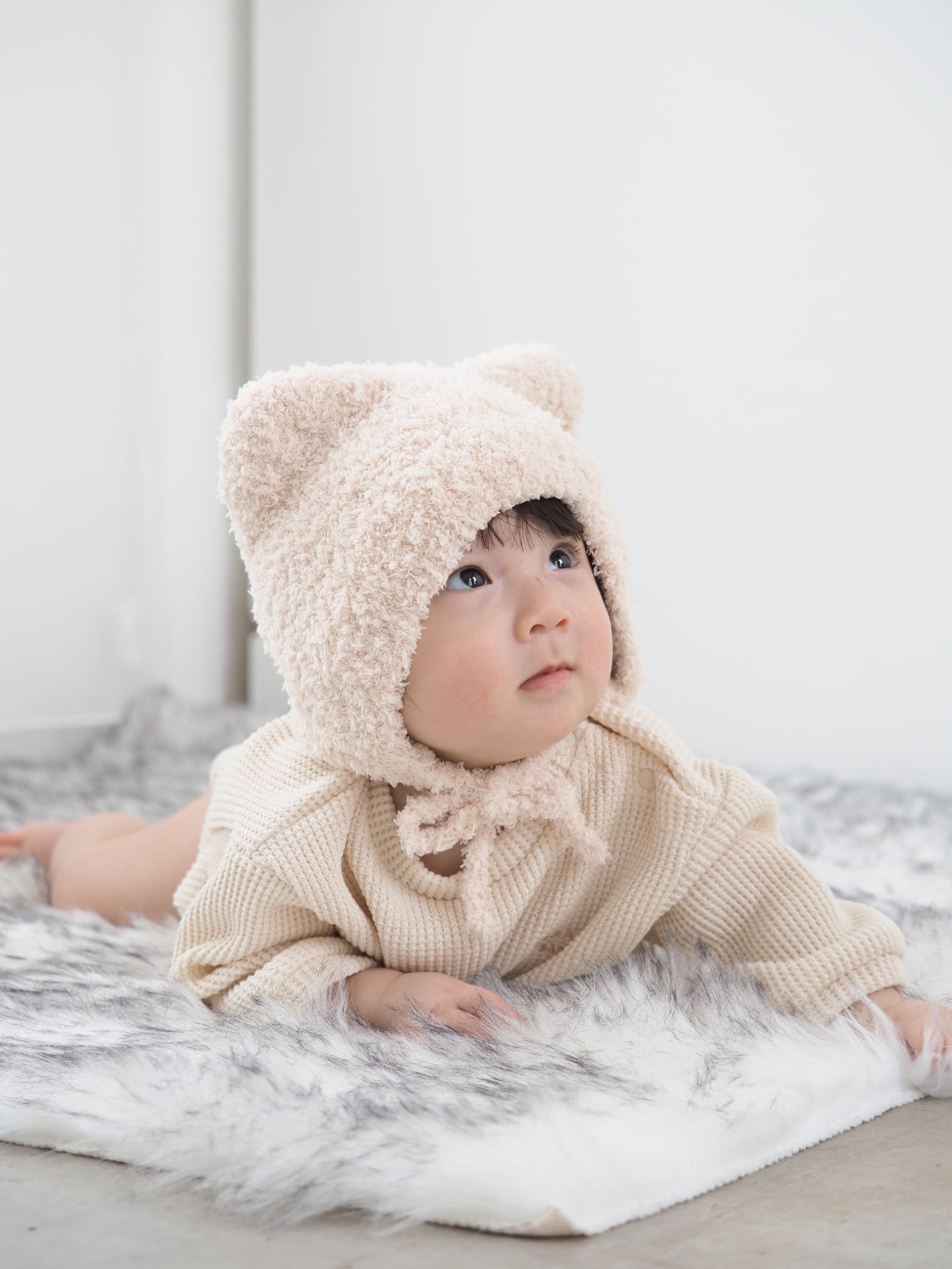 【KOHANA MADE01】waffle rompers -made in Japan-