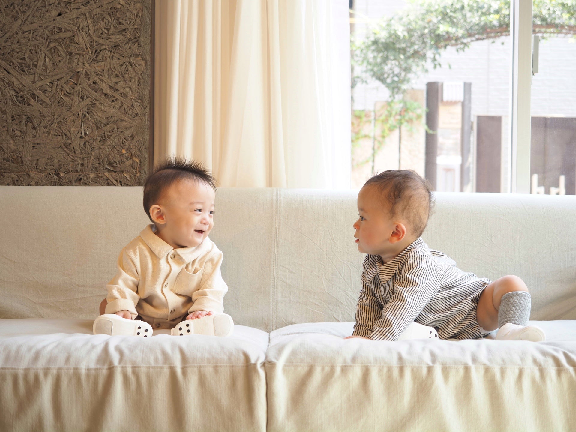 【KOHANA MADE04】organic denim shirt rompers/white -made in Japan-