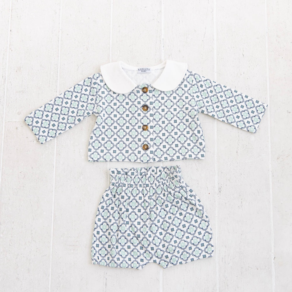 丸襟ヴィンテージセットアップ【110054】