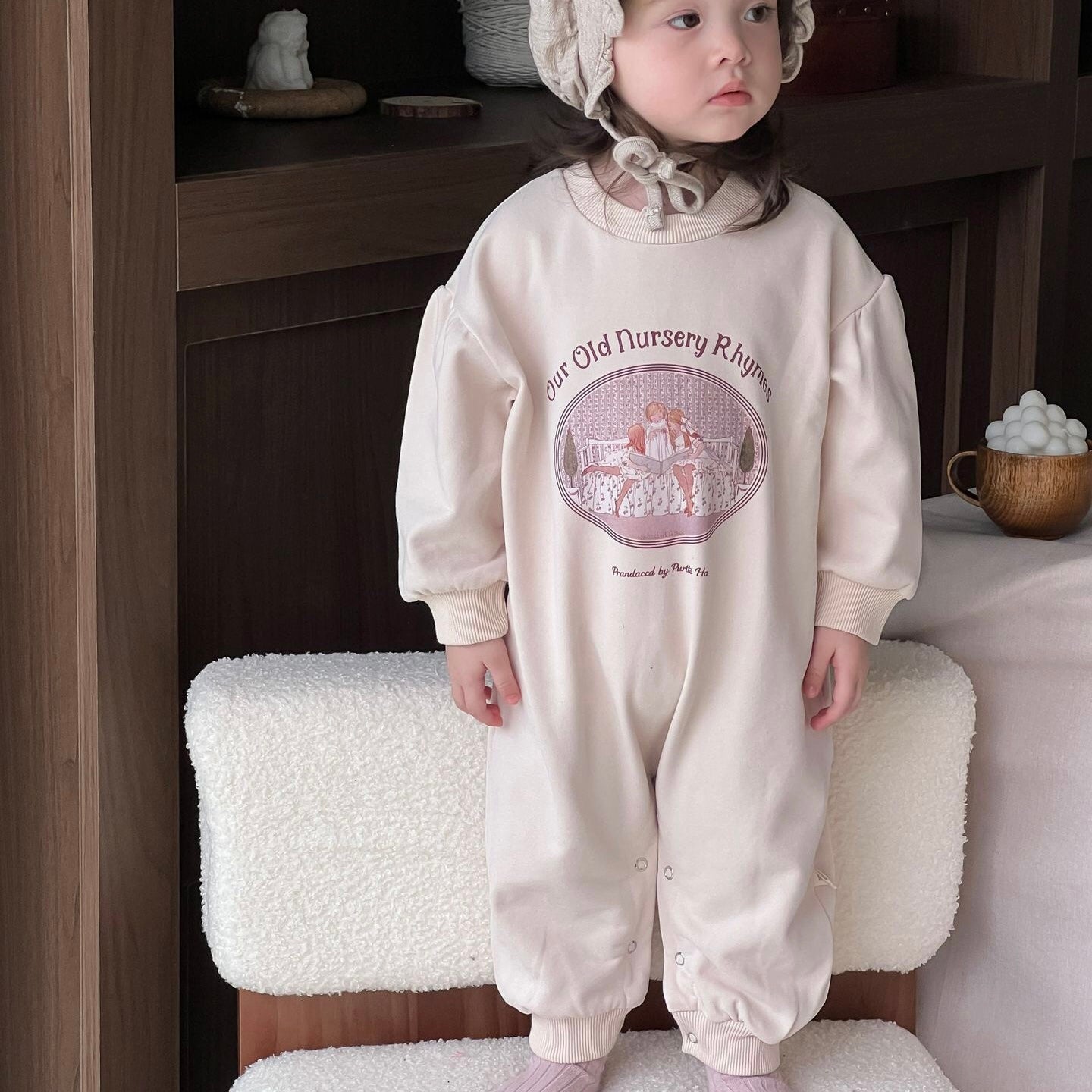 (予約商品)ガーリースウェットロンパース【N3422】