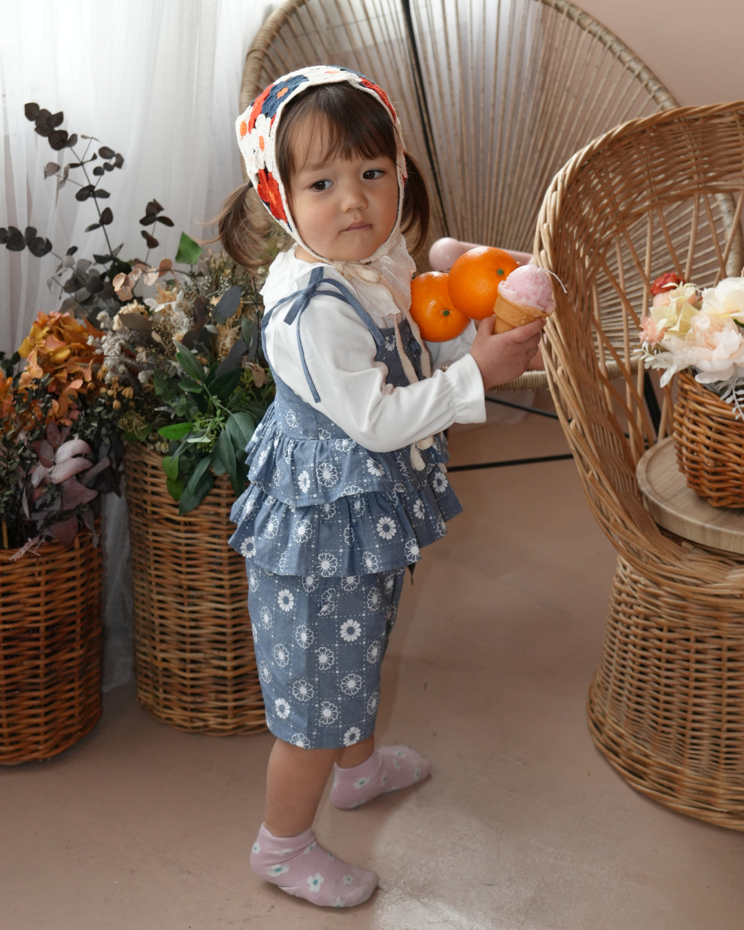 Daisy Denim Style Half Pants【110209】