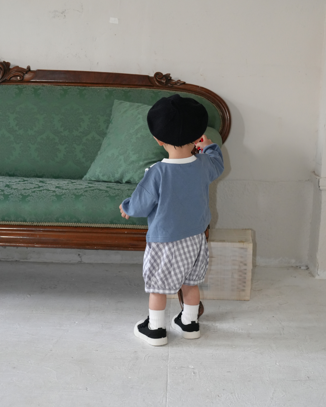 Sailor Collar Volume Sleeve Top【110124】(blue)