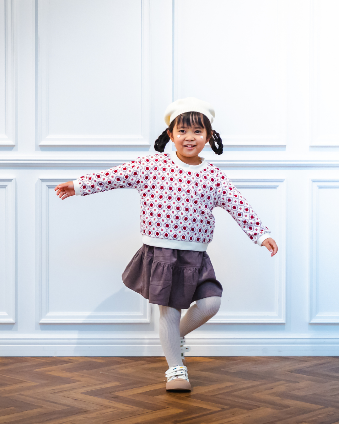 サスペンダー付きシャツコールスカート【110094】(Gray)