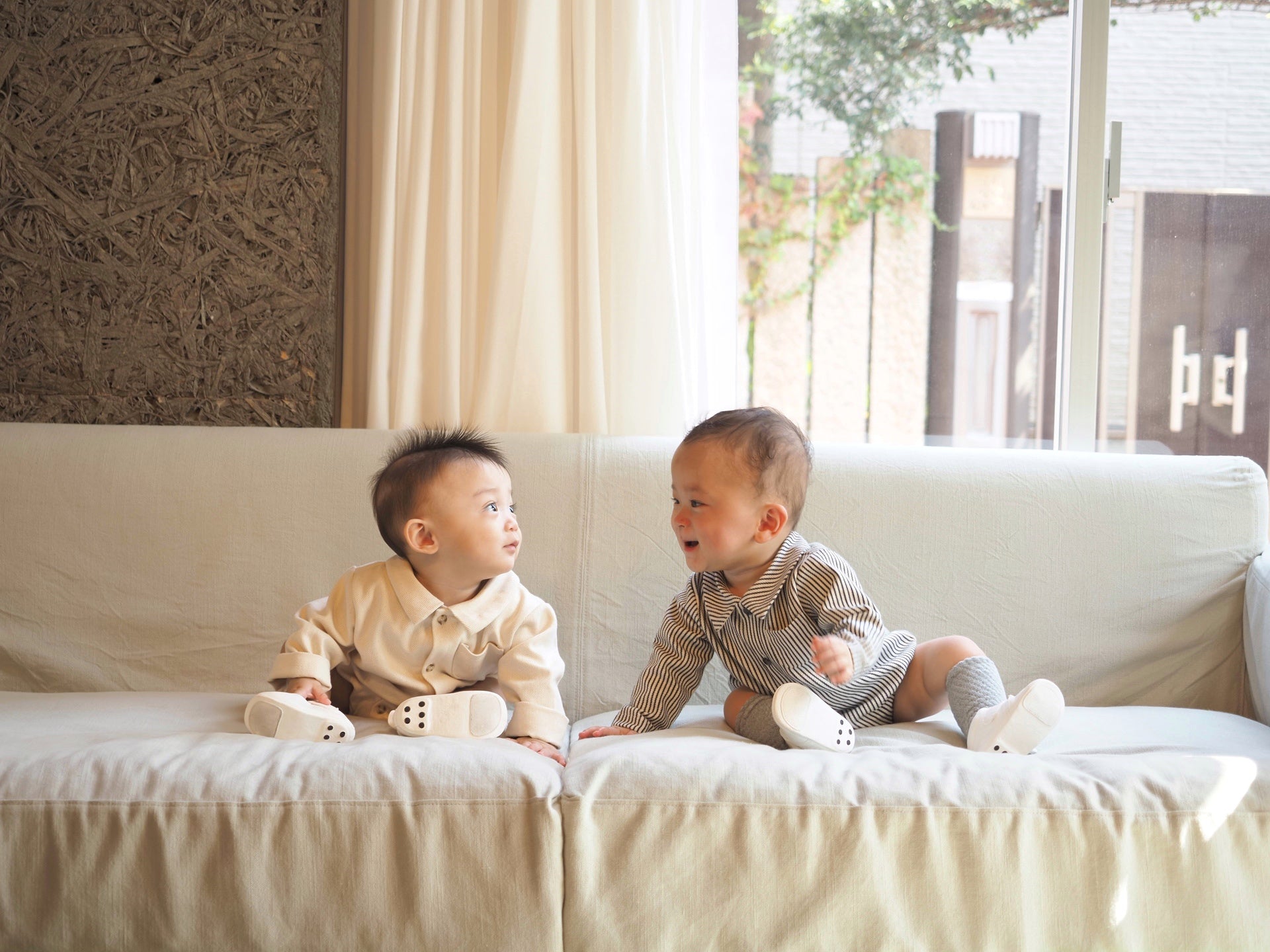 【KOHANA MADE05】organic denim shirt rompers/stripe -made in Japan-