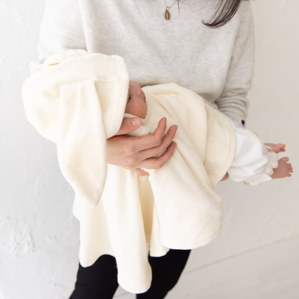 オーガニックパイルうさ耳ポンチョ【110076】