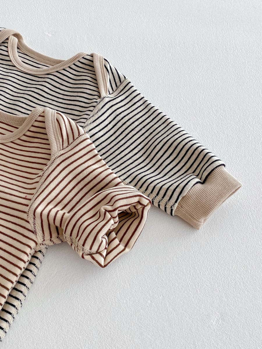 (予約商品)ボーダースウェットロンパース【N3455】