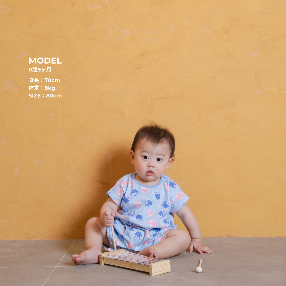 【KOHANA ANIMAL04】jellyfish rompers-organic-