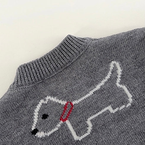 (予約商品)わんわんニットカーディガン【N3428】