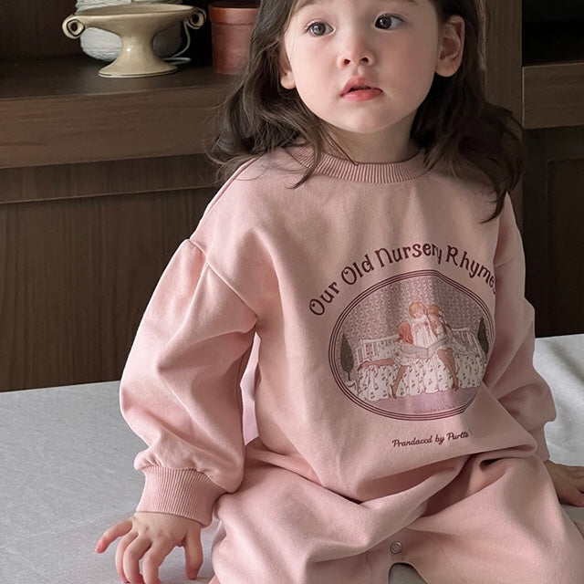 (予約商品)ガーリースウェットロンパース【N3422】