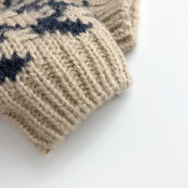 (予約商品)千鳥柄ニットプルオーバー【K183】