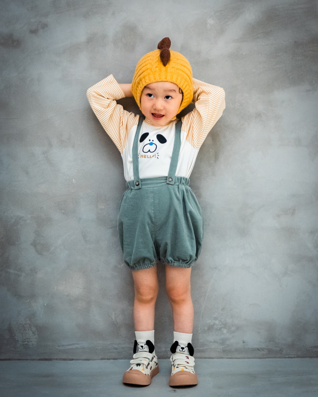 ストレッチスムースわんわんラグランTシャツ【110092】