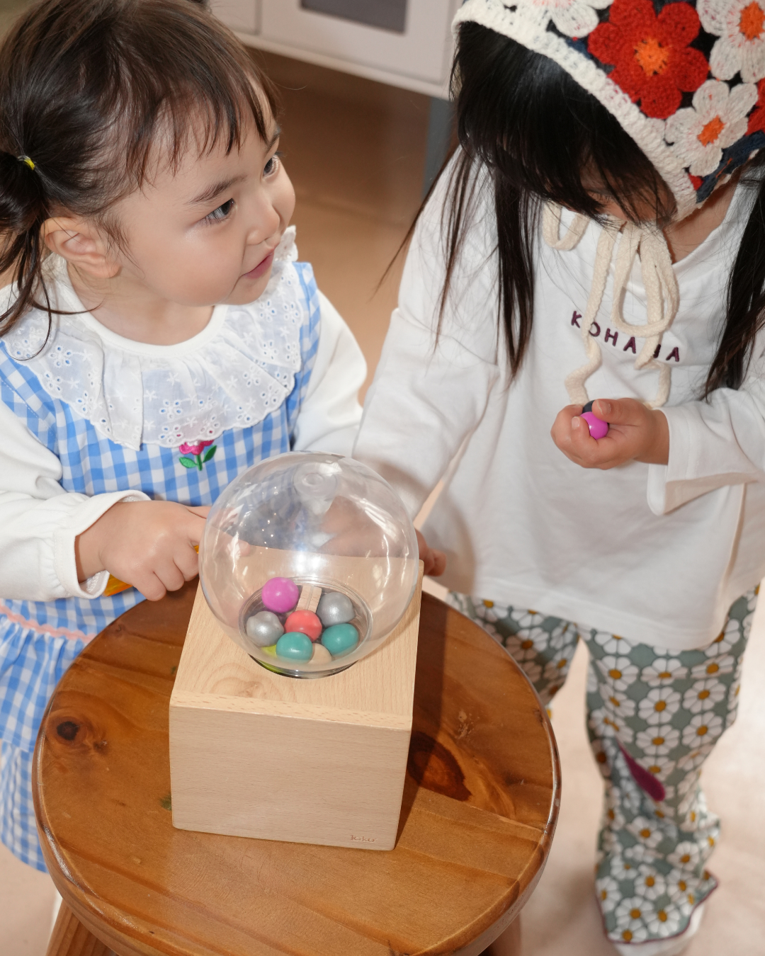 Gingham Ribbon Vest Set up【110206】 (blue)