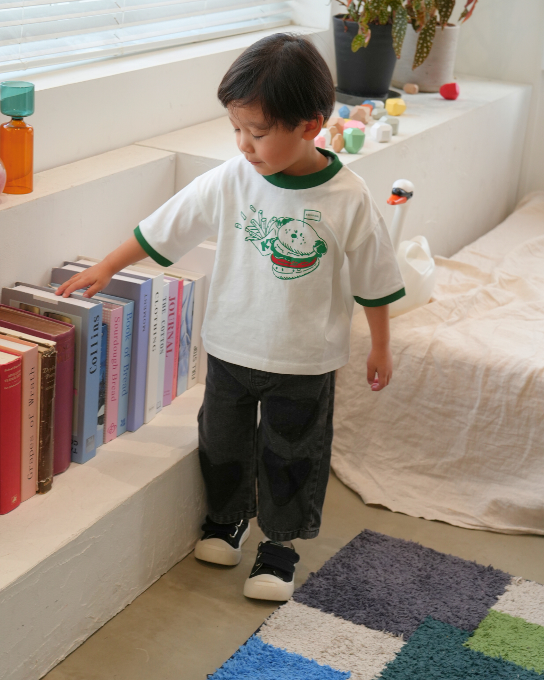 Hamburger Dog Ringer T-Shirt【110135】 (green)