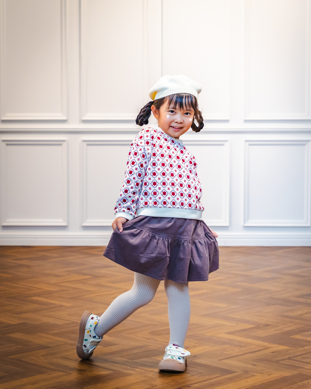 サスペンダー付きシャツコールスカート【110094】(Gray)